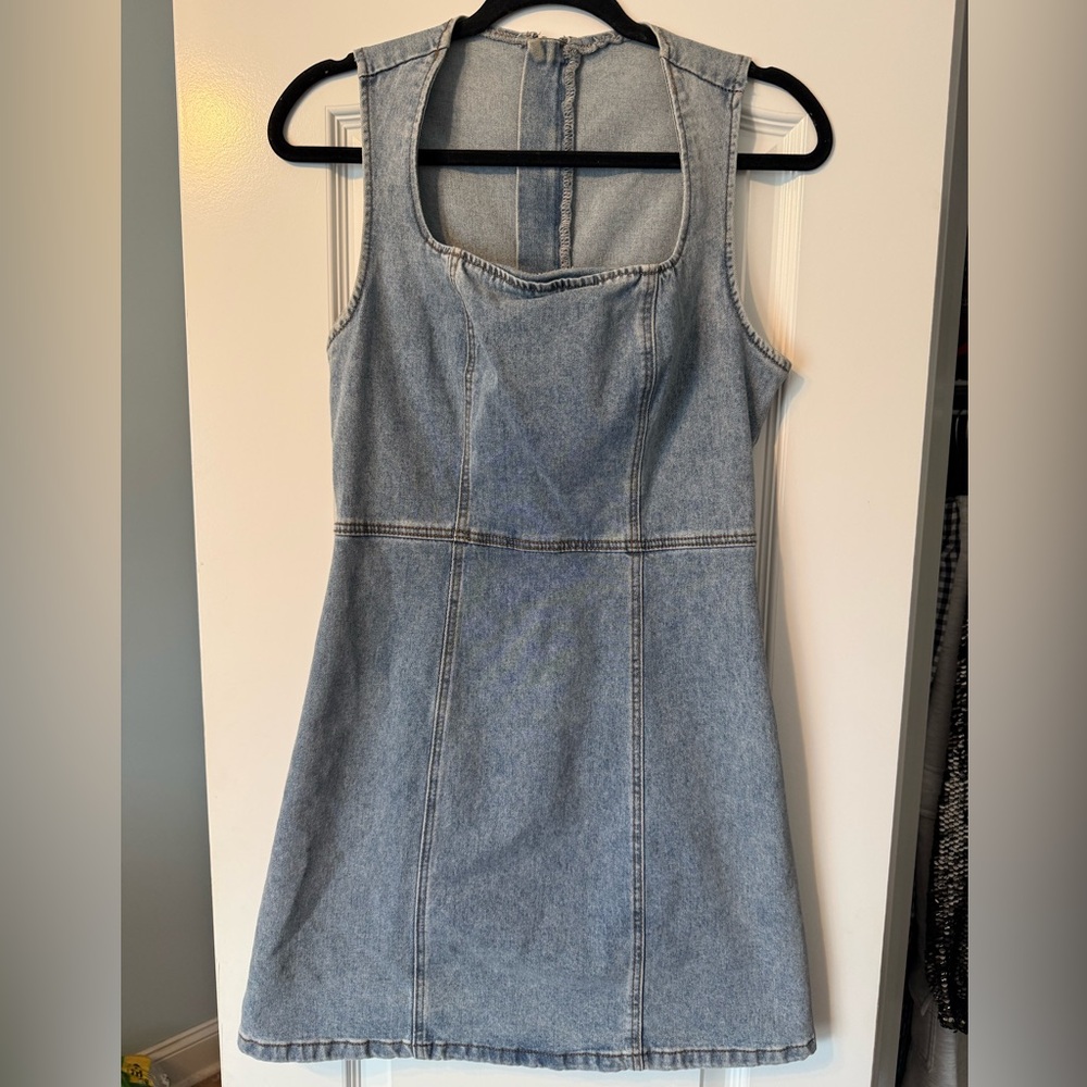 SHEIN Blue Denim Mini Dress